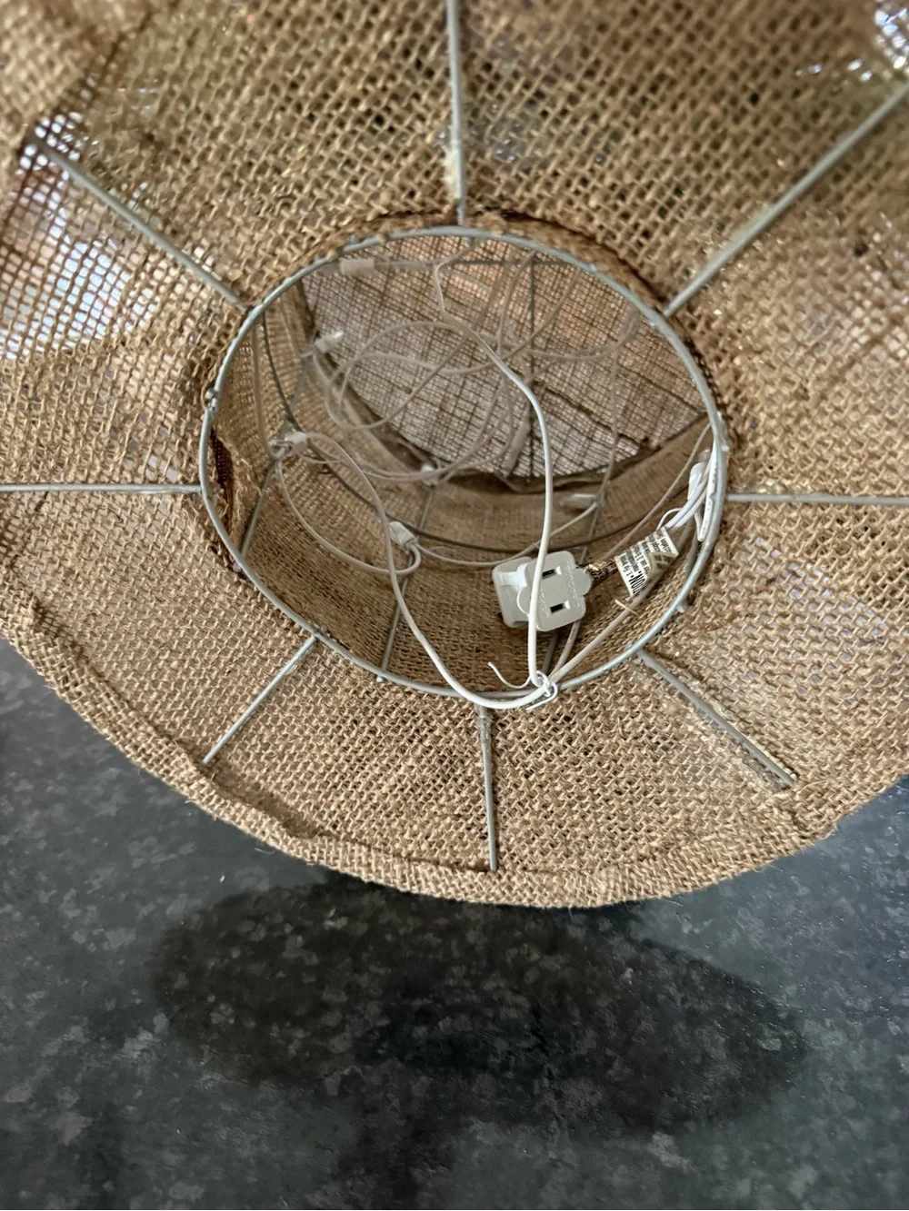 Burlap Holiday Top Hat Decoration with Pinecones & Red Berries
